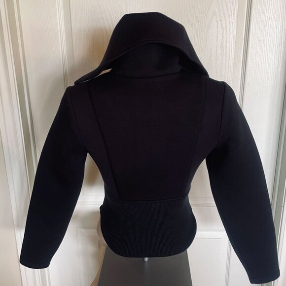 Zara Scuba Black Fitted Neoprene -Effect Jacket - Picture 5 of 16